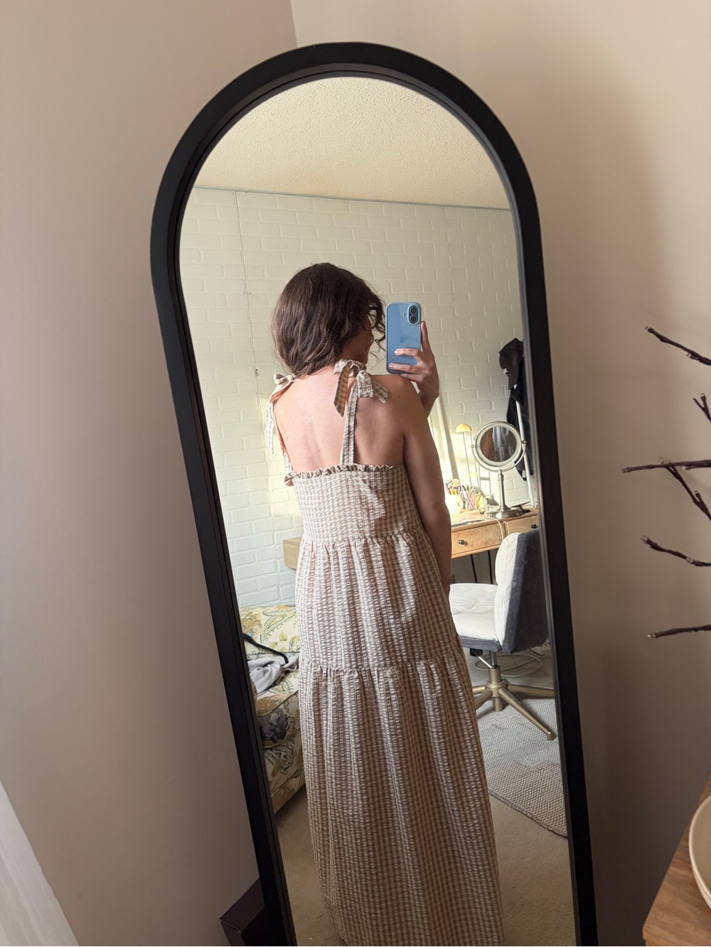 Tiered Gingham Maxi Dress - Picture 2 of 6